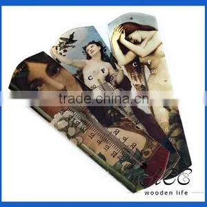 Personalized Wooden Painting for Home Decoration With Thermometer Vintage Look Wooden Picture Wooden Thermometer thumbnail-1