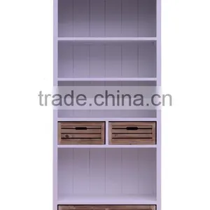 Modern Tall Open Shelf Bookcase, Simple Wooden Bookshelf thumbnail-2