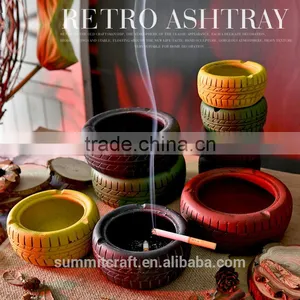 Cement Round Tire Shaped Vintage Wholesale Cigar Ashtray thumbnail-1