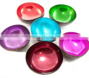High Quality Eco Friendly Vietnamese Lacquer Natural Inside Outside Color Coconut Bowl thumbnail-1
