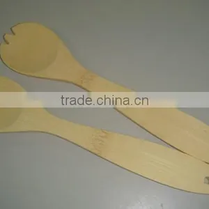 High Quality Best Selling Eco Friendly Spun Bamboo Colored Salad Server From Vietnam thumbnail-1