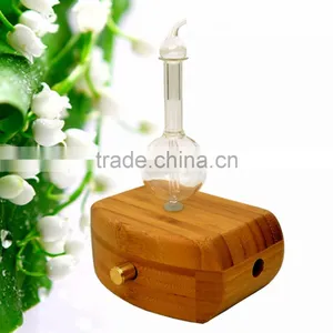 Elegant Wooden and Glass LED Aroma Diffuser Nebulization Oil Diffuser thumbnail-1