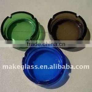 Blue Glass Ashtray,green Glass Ashtray,ambler Glass Ashtray,glassware thumbnail-1