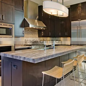 High Quality Blue Travertine Kitchen Countertops & Kitchen Countertops On Sale With Low Price thumbnail-1