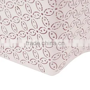 Arc-shape Metal Punched Decorative Trash Can For Home/Office thumbnail-5