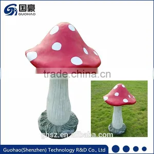 Garden Ornaments Fiberglass Decorative Garden Mushroom Sculpture thumbnail-1