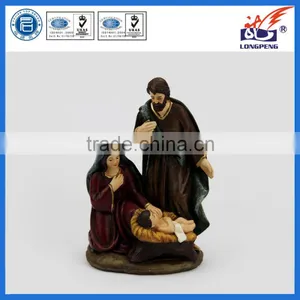 Antique Christmas Holy Family Statue Polyresin Holy Family Statue thumbnail-1