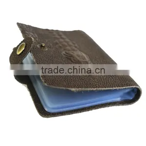 Leather Cover Bulk Plastic Bussiness Card Holder With Leather Embossed thumbnail-3