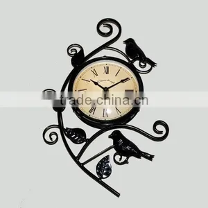 Metal Crafts Wall Clock With Birds thumbnail-1