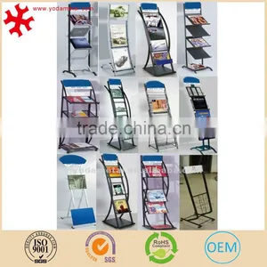 Floor Standing Metal Magazine Rack Display Stand for Advertising thumbnail-1