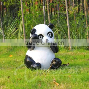 Wholesale Theme Park Decoration Resin Crafts Cartoon Animals Lively Panda Garden Statue thumbnail-3