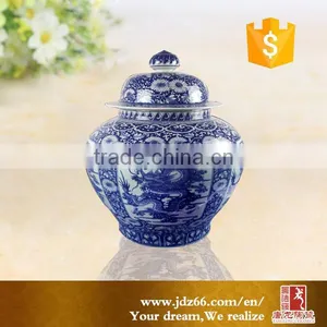 Ancient Style Excellent Quality Chinese Dragon Blue and White Porcelain Used Container for Sale in Dubai thumbnail-1
