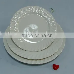 Microwave Oven Round Glazed Ceramic Plate thumbnail-2