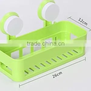 Vacuum Suction Cup Bathroom and Kitchen Plastic Rectangle Shelf/holder thumbnail-2