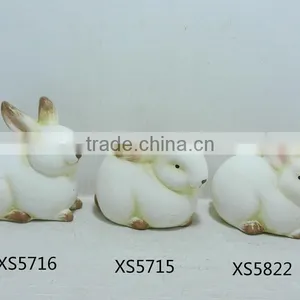 Ceramic Easter Rabbit Figurines thumbnail-3