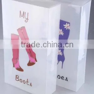 Clear Plastic PP Foldable Storage Shoe Box With Nice Printing thumbnail-4
