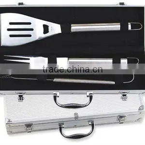 3pcs SS Handle Bbq Set in Alu Case thumbnail-1
