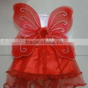 Girl's Red Tutu Fairy Wing Suit Wholesale thumbnail-1