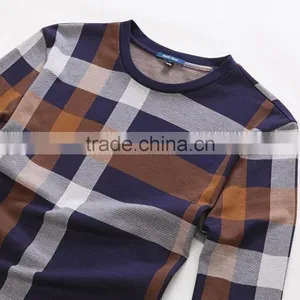 Raidyboer Men's Check Long Sleeve t Shirt (cotton/polyester ) With Round Neck thumbnail-3