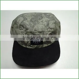 2015 Fashin Nwe Produce Floral 5 Panel Hats / Cap With Leather Patch thumbnail-3