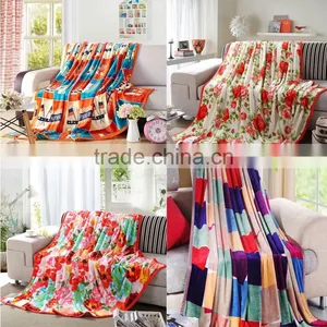 100% Polyester Printed Solid and Soft Coral Velvet Fleece Blanket thumbnail-2