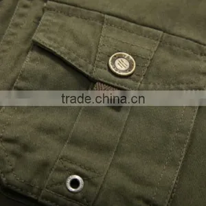 Fashion Mens Zip up no Collar Fishing Vest thumbnail-4