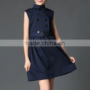 2017 Stylish Cotton Sleeveless School Uniform Design For Girls thumbnail-6