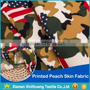 Wholesale US Military Casual Style Camo Printed Twill Poly Peach Skin Fabric thumbnail-1