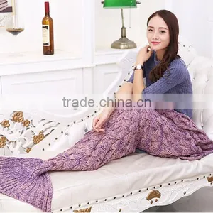Mermaid Tail Blanket With Scales Nice Design Sleeping Bag Mermaid Tail Blanket for Children thumbnail-5
