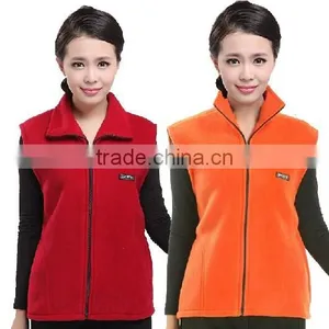 China Manufacturer Factory Directly Cheap Full Zip 100% Polyester Polar Fleece Vest With Stand Collar thumbnail-1