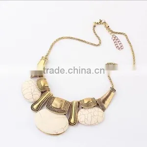 Zm33435a Fashion Bohemian Women Turquoise Gold Plated Statement Necklace Jewelry thumbnail-5