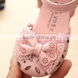 Zm35338a New Design Footwear Kids Girl Bowknot pu Leather Sandal thumbnail-5