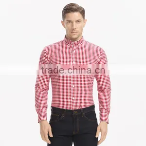 New Men Office Cotton Casual Lapel Plaids Shirt for Men thumbnail-2