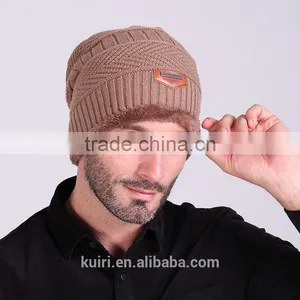 2016 Brand Beanies Knit Men's Winter Hat Caps Bonnet Winter Hats For Men Women Beanie Fur Warm Hat thumbnail-2