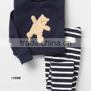 S32667W Comfort Holiday Pattern Kids Cartoon Bear Pajamas Sleepwear thumbnail-1