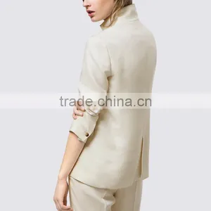 Custom Logo Ladies White Formal Pant Suits thumbnail-4