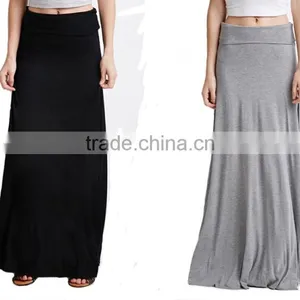 Latest Elegant Design Classic Fold-over Long Skirt/long Maxi Dress thumbnail-5