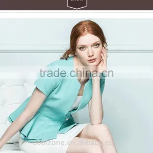 Women Summer Two Pieces Business Suits Office Lady Uniform thumbnail-2