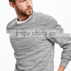 Comfortable Sweater Textured Crew-Neck Sweater For Men thumbnail-4