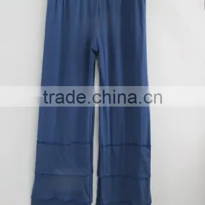2015 Women Comfortable Navy Blue Ruffle Pants Fashion Lady Yoga Pants YW-123 thumbnail-1