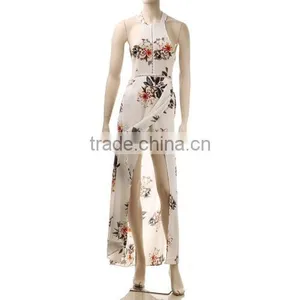 2017 New Side Slit Dress Summer Beach Fashion Chiffon Women Long Dress thumbnail-5