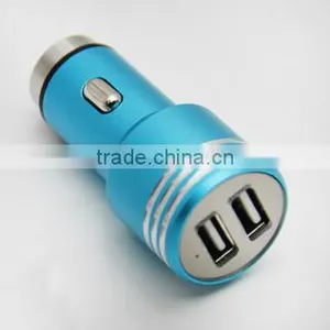 High Quality Aluminum Alloy Dual Usb Car Charger thumbnail-3