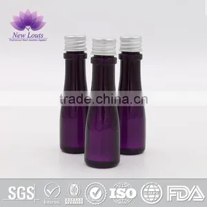 Transparent PVC Plastic Bottle With Purple Shampoo for Hotel thumbnail-2