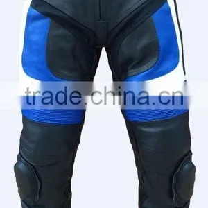 Black Motorcycle Pant/ Motorbike Leather PANT CE Armour to Knee & Hips thumbnail-3