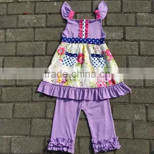 2017Lovely Comfortable Ventilation Fold Princess Lace Skirt Suit Girl Striped T-shirt Unique Kids Frock Designs Pictures thumbnail-3