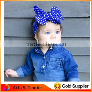 Baby Cotton Knitted Bow Tie Headband ,Baby Girl Happy Fashion Accessories, Unique Grils Accessories thumbnail-2