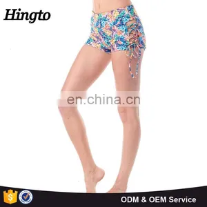 Women's Athletic Compression Shorts Fitness Sports Gym Elastic Yoga Shorts thumbnail-1