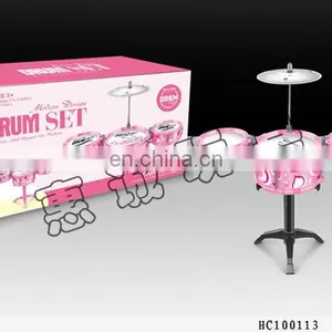 Wholesale Portable Pink Musical Instruments Drum Set With Cheap Price thumbnail-1