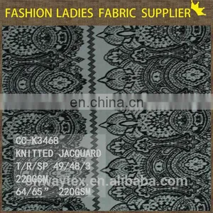High Top One China Tea Knitted Jacquard Fabric Quality Jacquard Jersey Soft Bag Jacquard Knitting Pattern Scarf Hat and Glove thumbnail-1