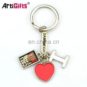 Handmade Custom Make Your Own Charm Diy Multi Ring Keychain thumbnail-2